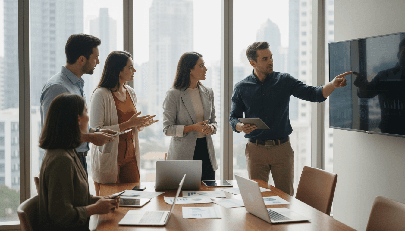 African business professionals in a strategy meeting